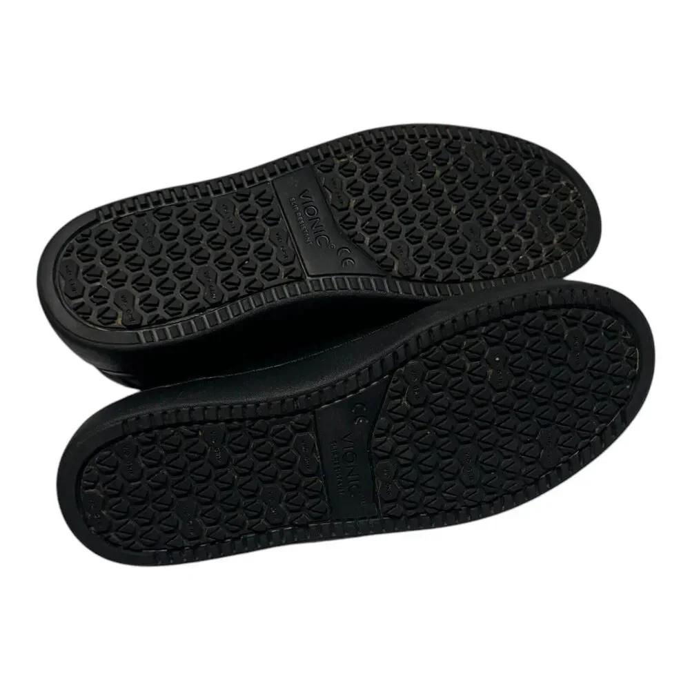 Vionic MABLE Pro Slip Resistant Leather Sneaker- Black Size 6.5 With Vio Grip - Picture 9 of 10